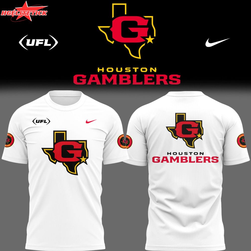 Limited Edition Houston Gamblers Football W TShirt Limited Edition Houston Gamblers Football W TShirt