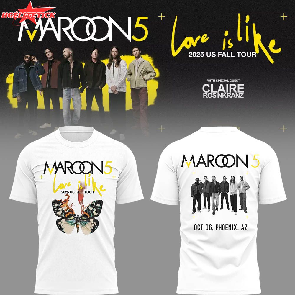 Limited Edition Love Is Like Us Fall Tour 2025 White Tshirt Limited Edition Love Is Like Us Fall Tour 2025 White Tshirt