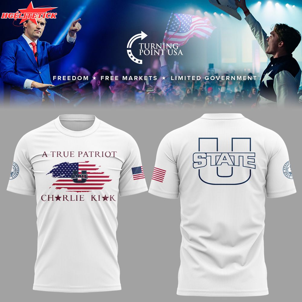 Limited Edition Utah State x Turning Point USA 2025 White TShirt Limited Edition Utah State x Turning Point USA 2025 White TShirt