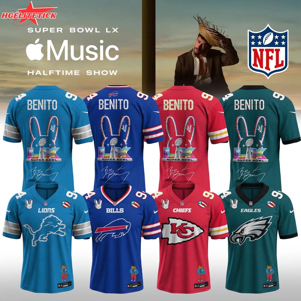 NFL x Bad Bunny 2026 Super Bowl LX Halftime Show Custom Name And Number Jersey NFL x Bad Bunny 2026 Super Bowl LX Halftime Show Custom Name And Number Jersey