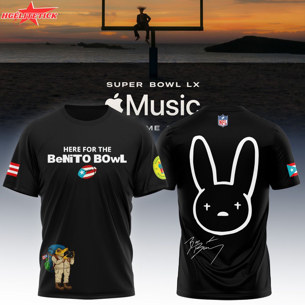 NFL x Bad Bunny Super Bowl Black Tshirt NFL x Bad Bunny Super Bowl Black Tshirt