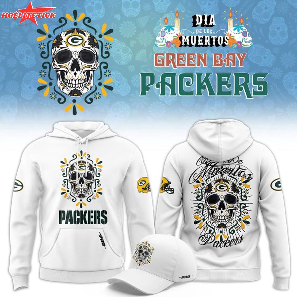 Packers Pro Standard Eternal Skull Hoodie - White Packers Pro Standard Eternal Skull Hoodie - White