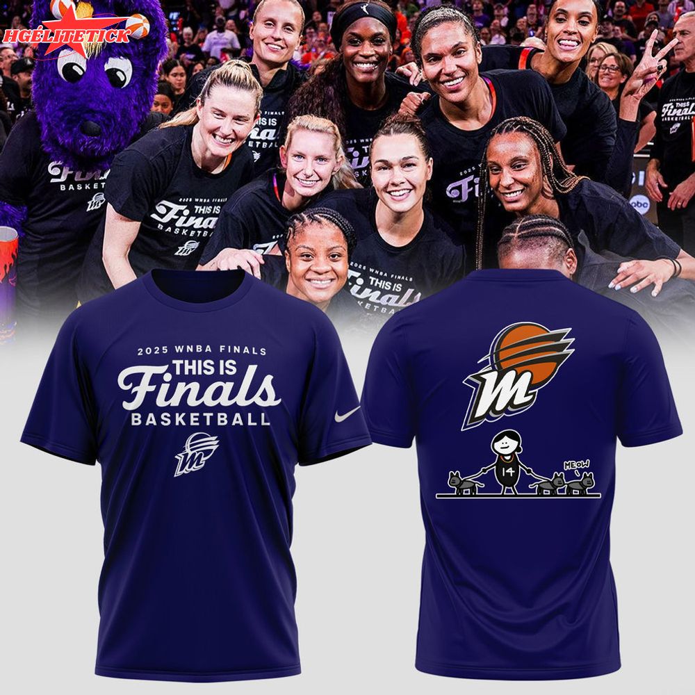 Phoenix Mercury 2025 Finals meow collections Tshirt Phoenix Mercury 2025 Finals meow collections Tshirt