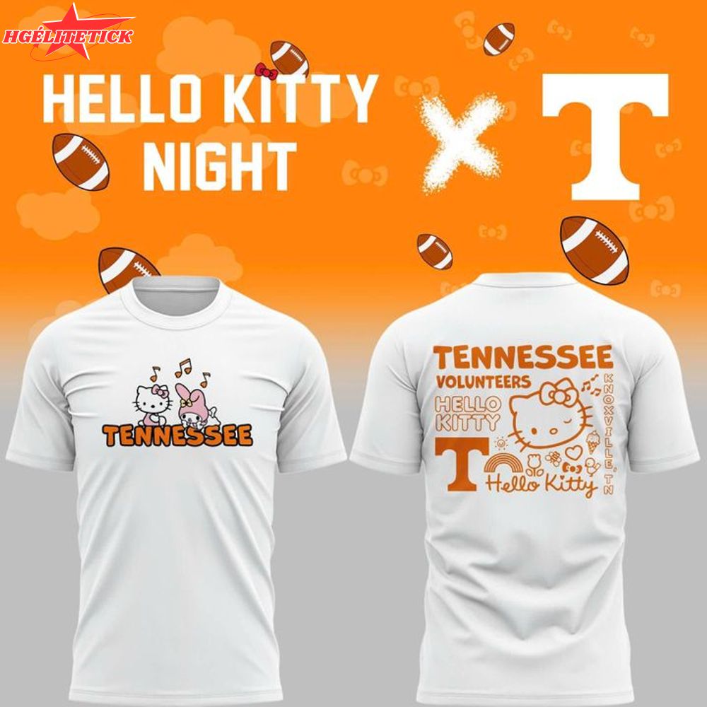 Special Edition Tennessee Football x Hello Kitty T-Shirt 2025 Special Edition Tennessee Football x Hello Kitty T-Shirt 2025