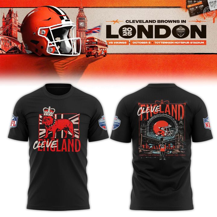 Cleveland Browns 2025 NFL London Game Limited Premium T-shirt Cleveland Browns 2025 NFL London Game Limited Premium T-shirt