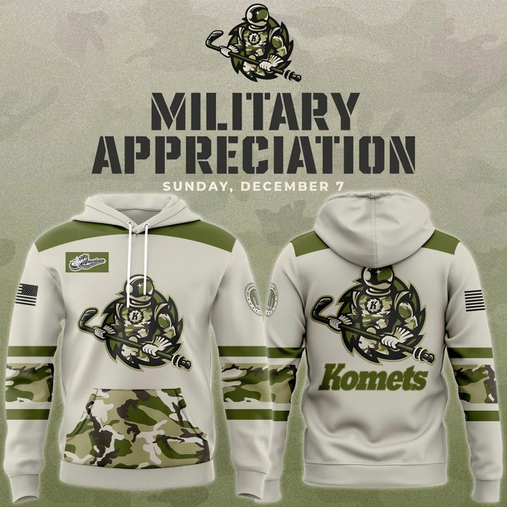 Fort Wayne Komets Military Appreciation Night Hoodie 2025 Fort Wayne Komets Military Appreciation Night Hoodie 2025