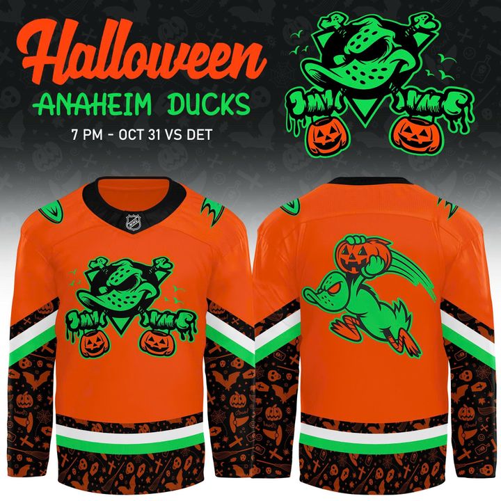 Limited Edition Anaheim Ducks 2025 Halloween Night Jersey Limited Edition Anaheim Ducks 2025 Halloween Night Jersey