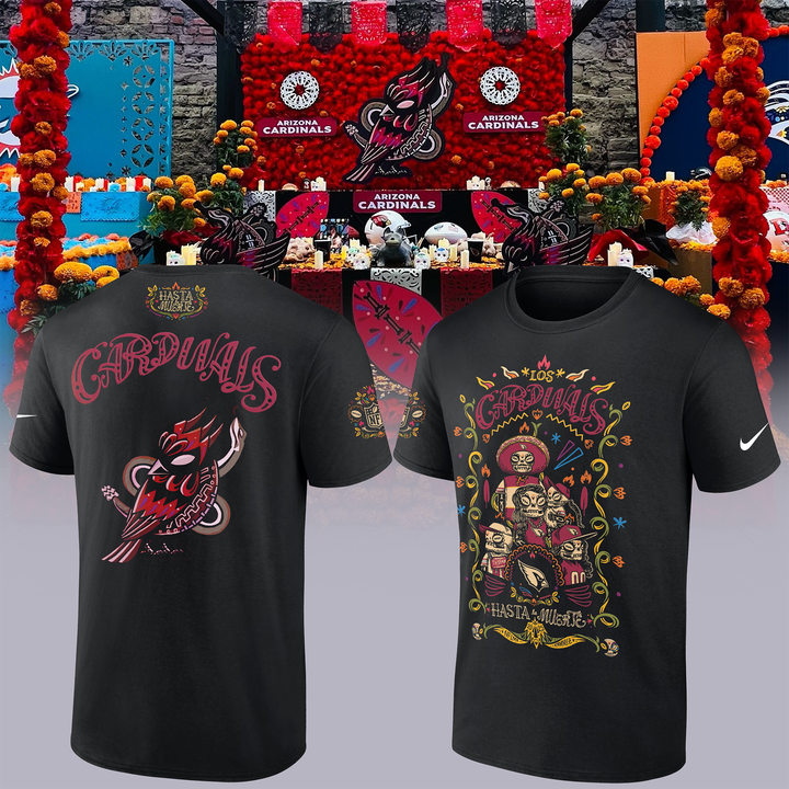 Men's Arizona Cardinals Black Hasta La Muerte Graphic T-Shirt Men's Arizona Cardinals Black Hasta La Muerte Graphic T-Shirt