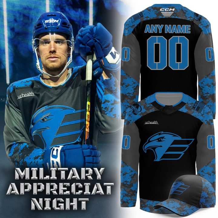 Colorado Eagles Military Appreciation Night Hockey Jersey 2025 Colorado Eagles Military Appreciation Night Hockey Jersey 2025