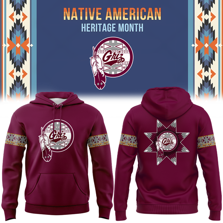 Montana Grizzlies football Native American Heritage Month Hoodie Montana Grizzlies football Native American Heritage Month Hoodie