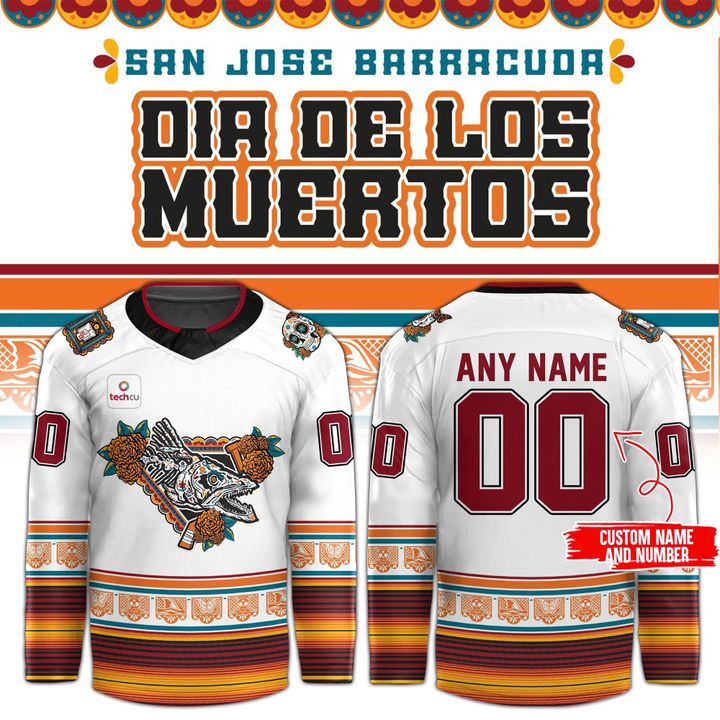 SJ Barracuda Dia de los Muertos Tigres Del Mar Jersey 2025 SJ Barracuda Dia de los Muertos Tigres Del Mar Jersey 2025
