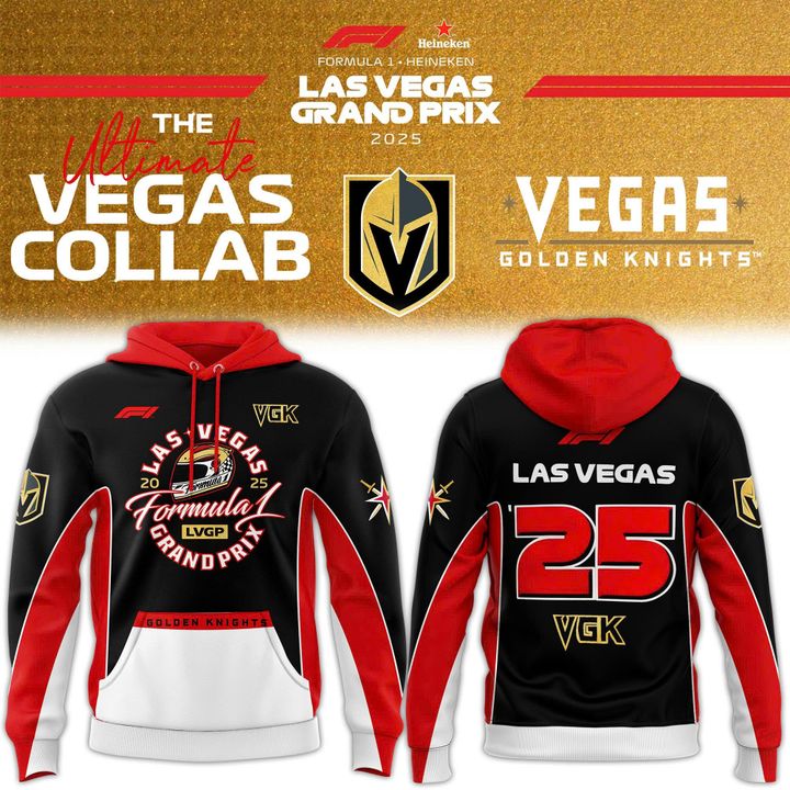 Vegas Golden Knights 2025 F1 Las Vegas GP Hoodie 2025 Vegas Golden Knights 2025 F1 Las Vegas GP Hoodie 2025