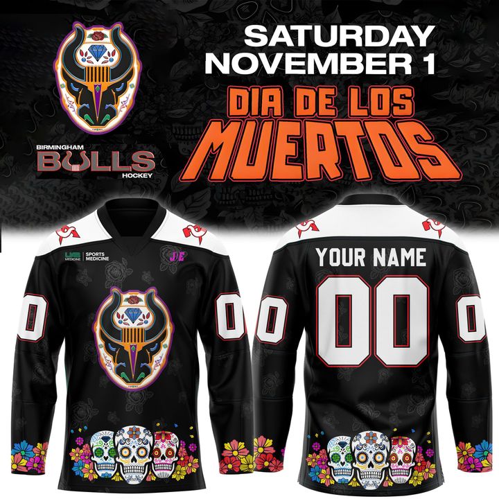 Birmingham Bulls '' Dia de los Muertos '' Special Jersey 2025 Birmingham Bulls '' Dia de los Muertos '' Special Jersey 2025