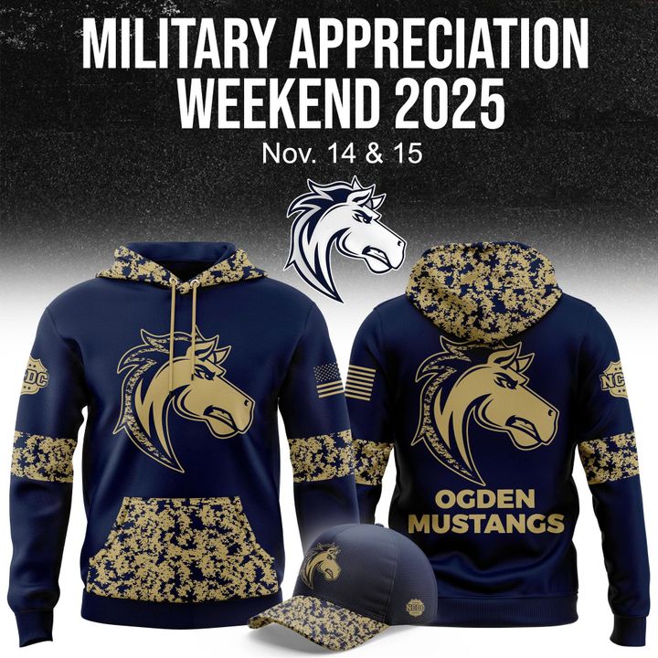 Ogden Mustangs '' Military Night '' Hoodie 2025 Ogden Mustangs '' Military Night '' Hoodie 2025