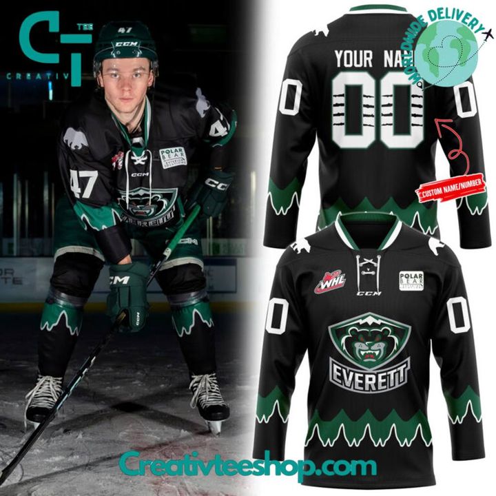 Everett Silvertips Nightmare New 2025 Custom Hockey Jersey Everett Silvertips Nightmare New 2025 Custom Hockey Jersey