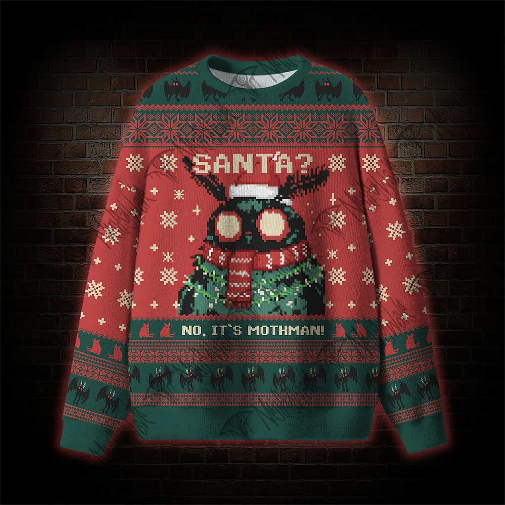 Santa? No It's Mothman Ugly Sweatshirts Santa? No It's Mothman Ugly Sweatshirts