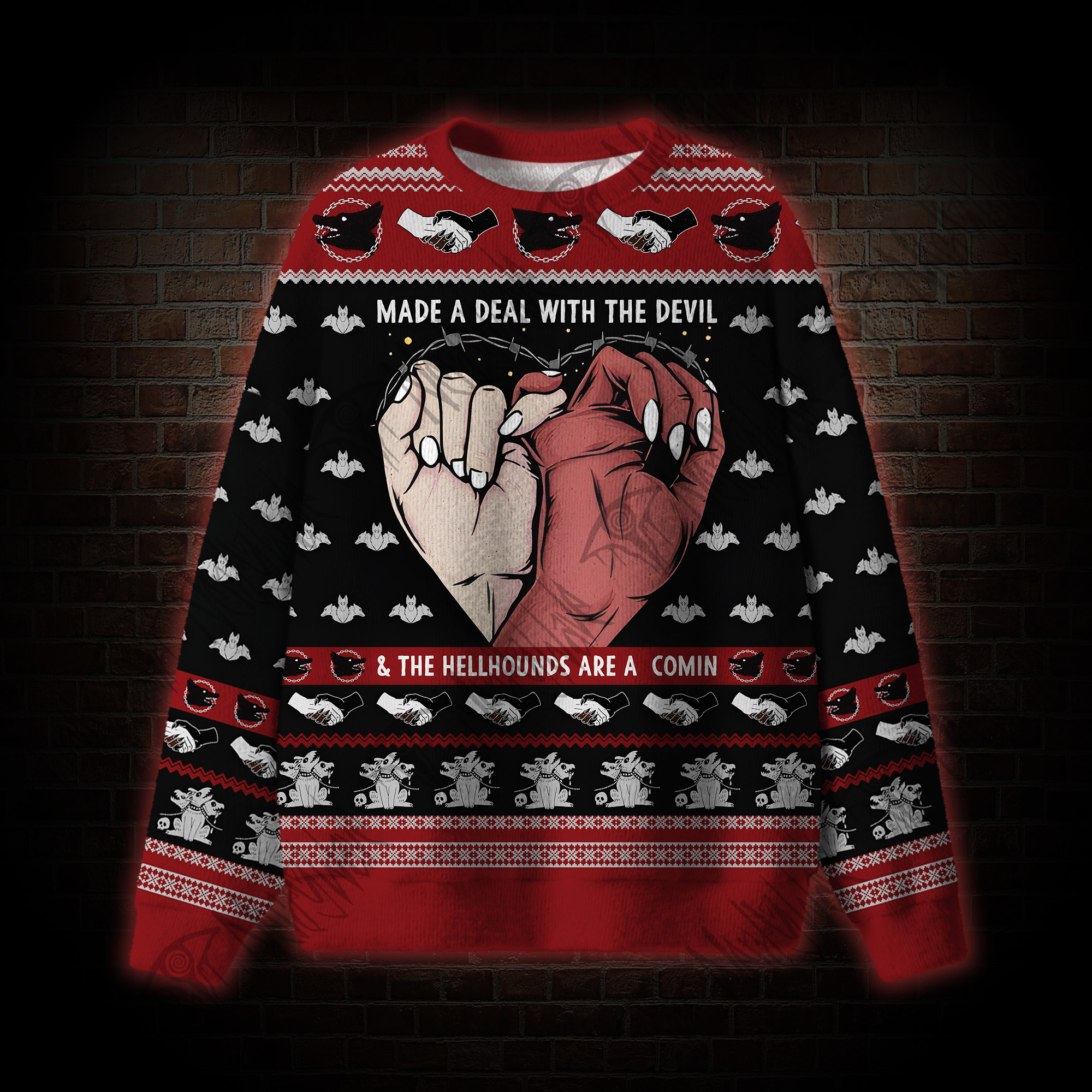 Make a Deal with Devil Ugly Sweatshirts Make a Deal with Devil Ugly Sweatshirts