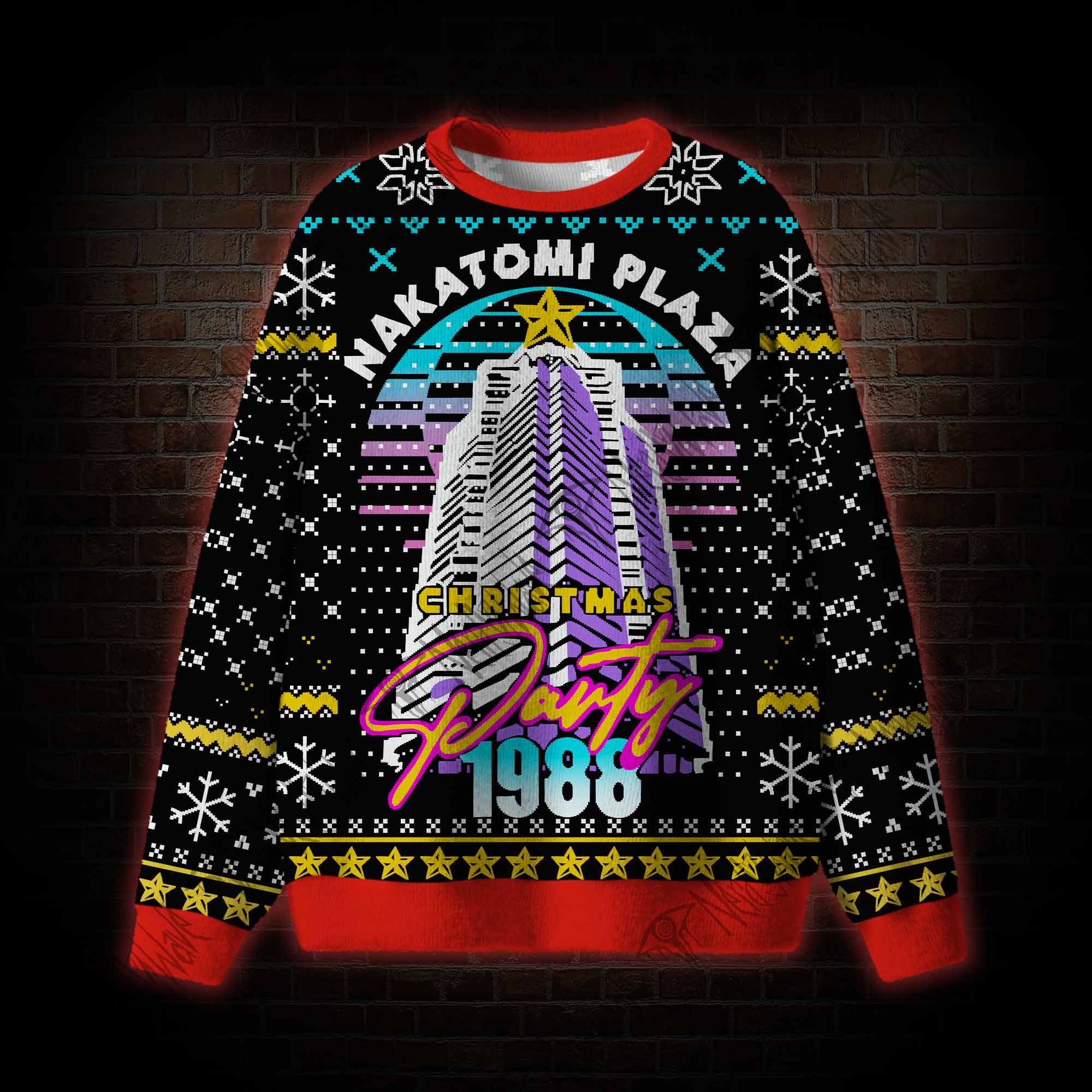 Nakatomi Plaza Christmas Party 1988 Ugly Sweatshirt Nakatomi Plaza Christmas Party 1988 Ugly Sweatshirt