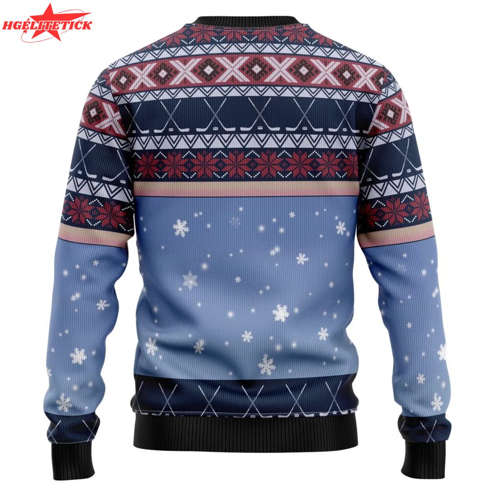 Santa Hockey Ugly Christmas Sweater Santa Hockey Ugly Christmas Sweater