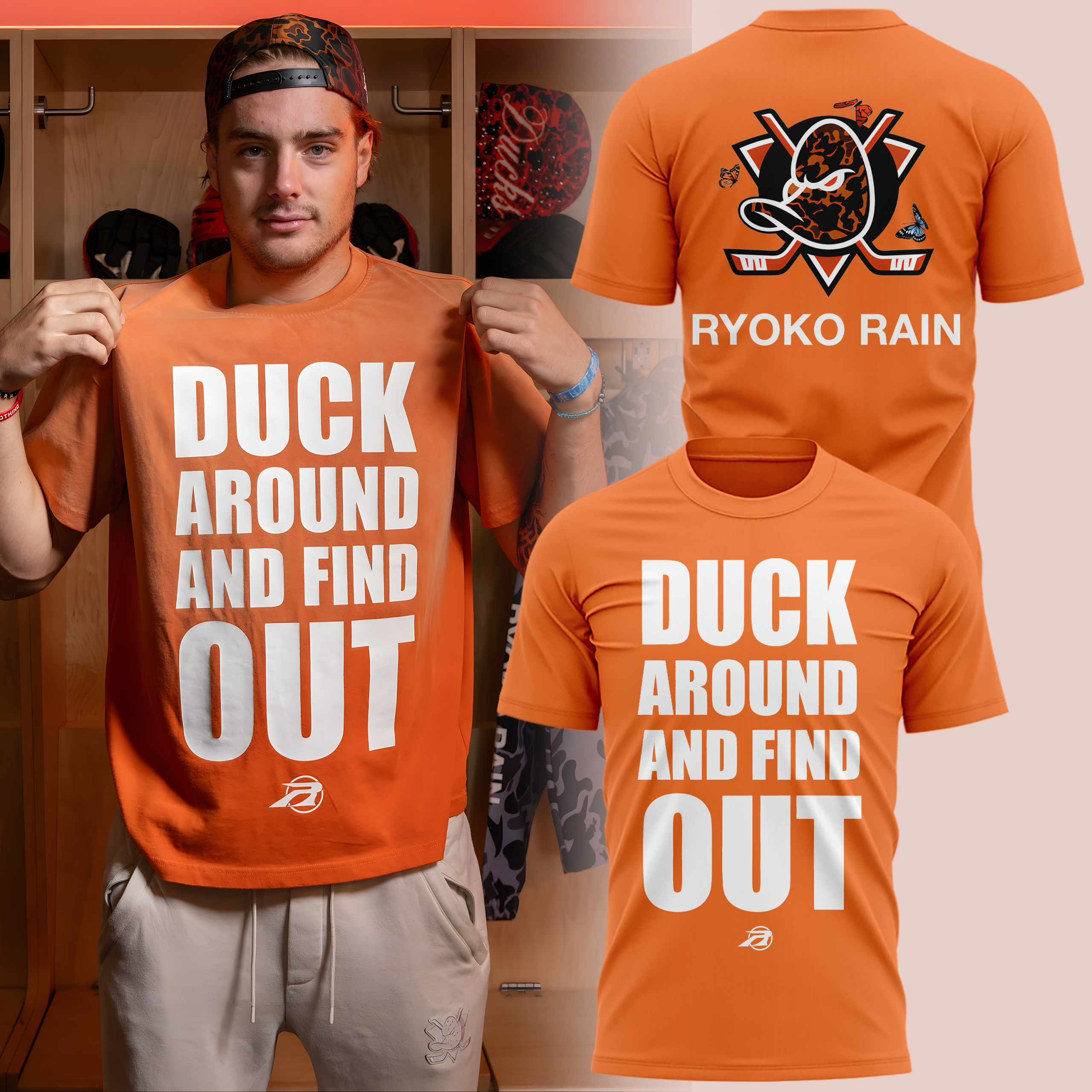 Special New Ryoko Rain x Anaheim Ducks Tshirt Special New Ryoko Rain x Anaheim Ducks Tshirt