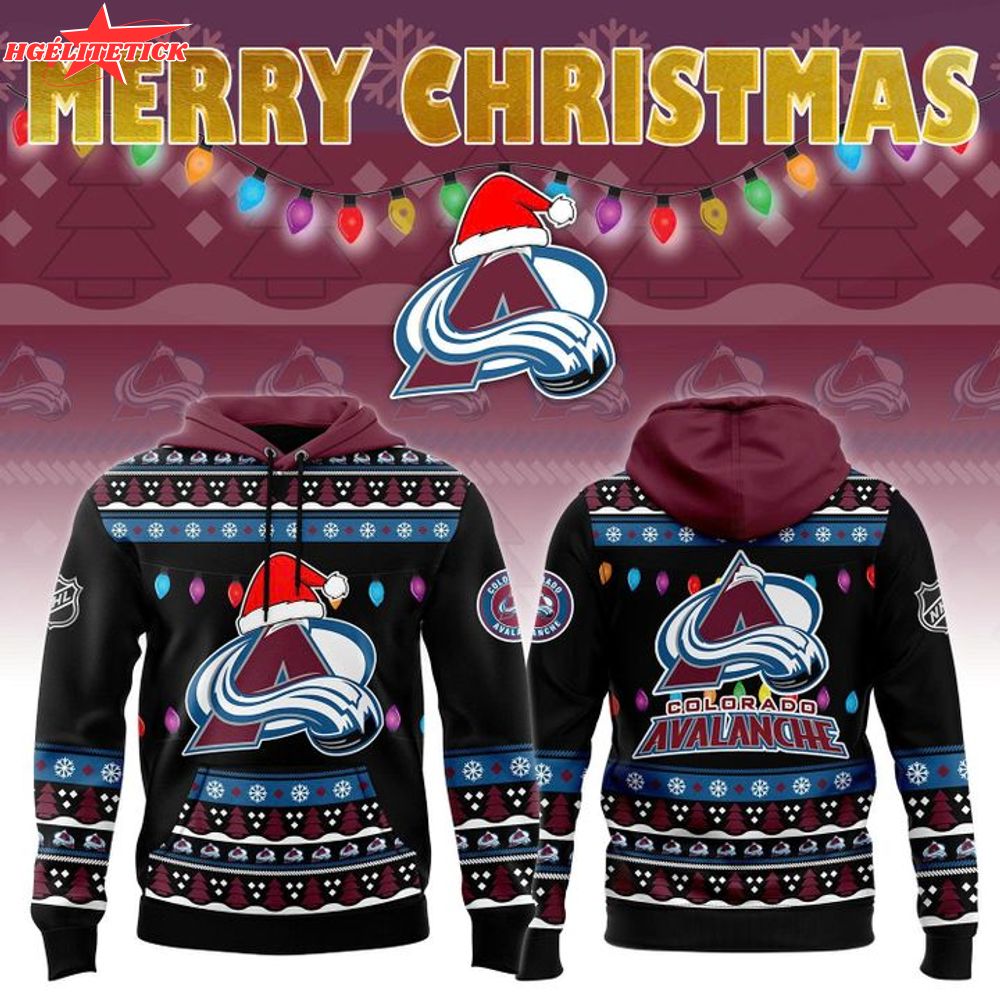 Colorado Avalanche 2025 Merry Christmas Hoodie Colorado Avalanche 2025 Merry Christmas Hoodie