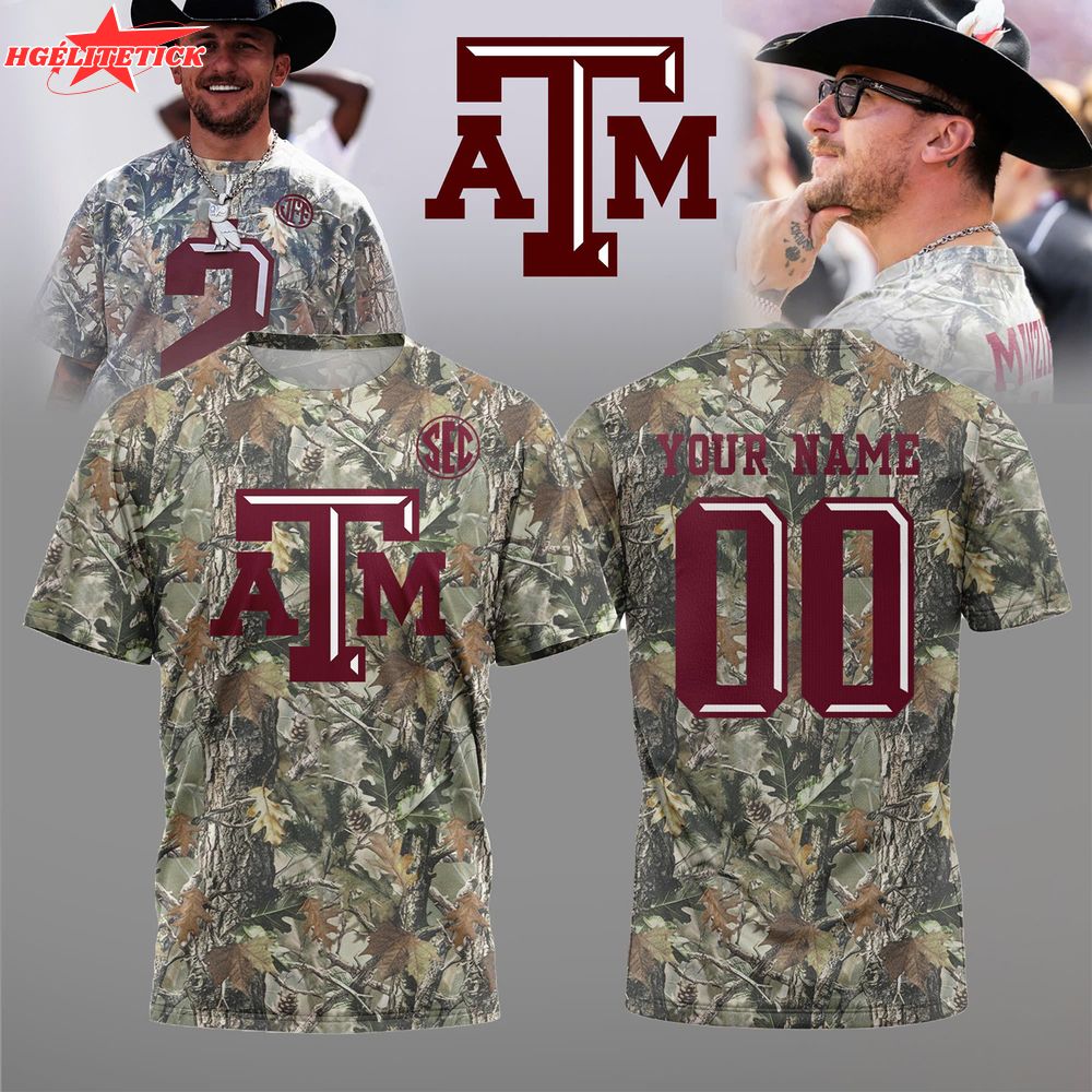 Johnny Manziel Texas A&M Aggies Customized T-shirt Johnny Manziel Texas A&M Aggies Customized T-shirt