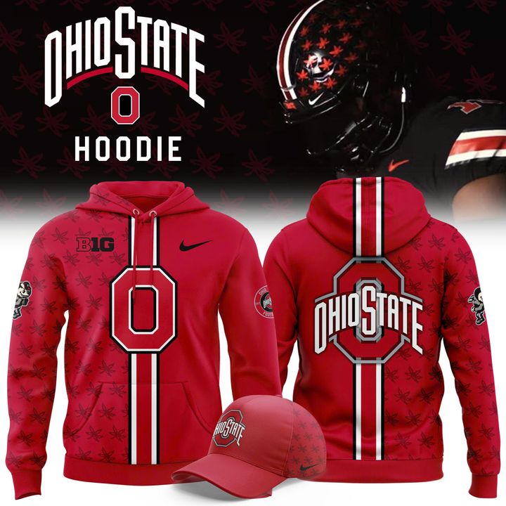 Ohio State Buckeyes Hoodie 2025-Red Ohio State Buckeyes Hoodie 2025-Red