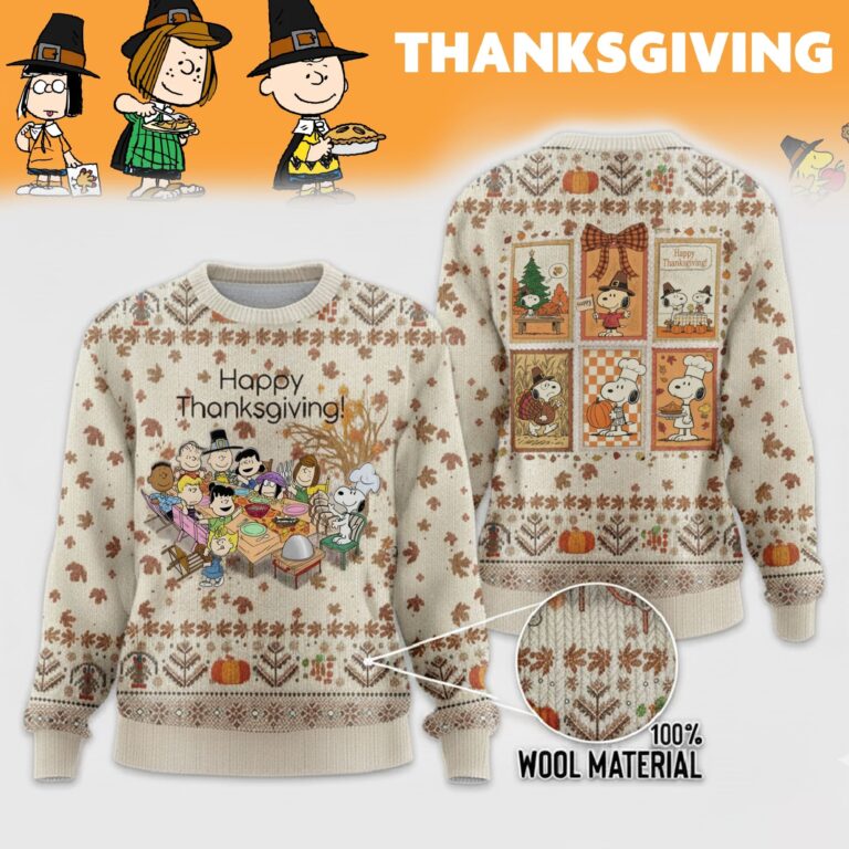Snoopy Happy Thanksgiving Ugly Sweater Snoopy Happy Thanksgiving Ugly Sweater