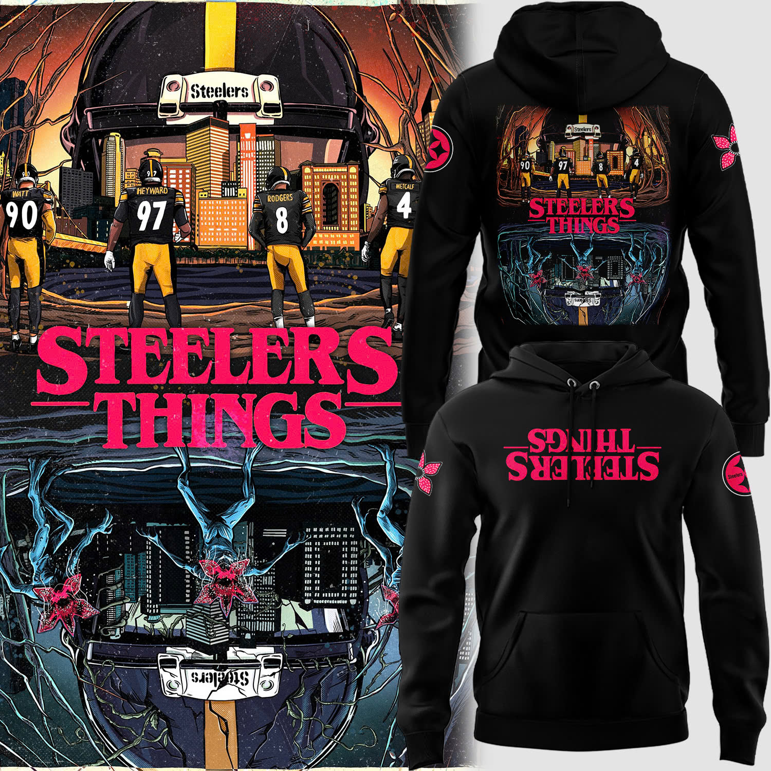 Stranger Tthings Pittsburgh Steelers Hoodie – Limited Edition Stranger Tthings Pittsburgh Steelers Hoodie – Limited Edition