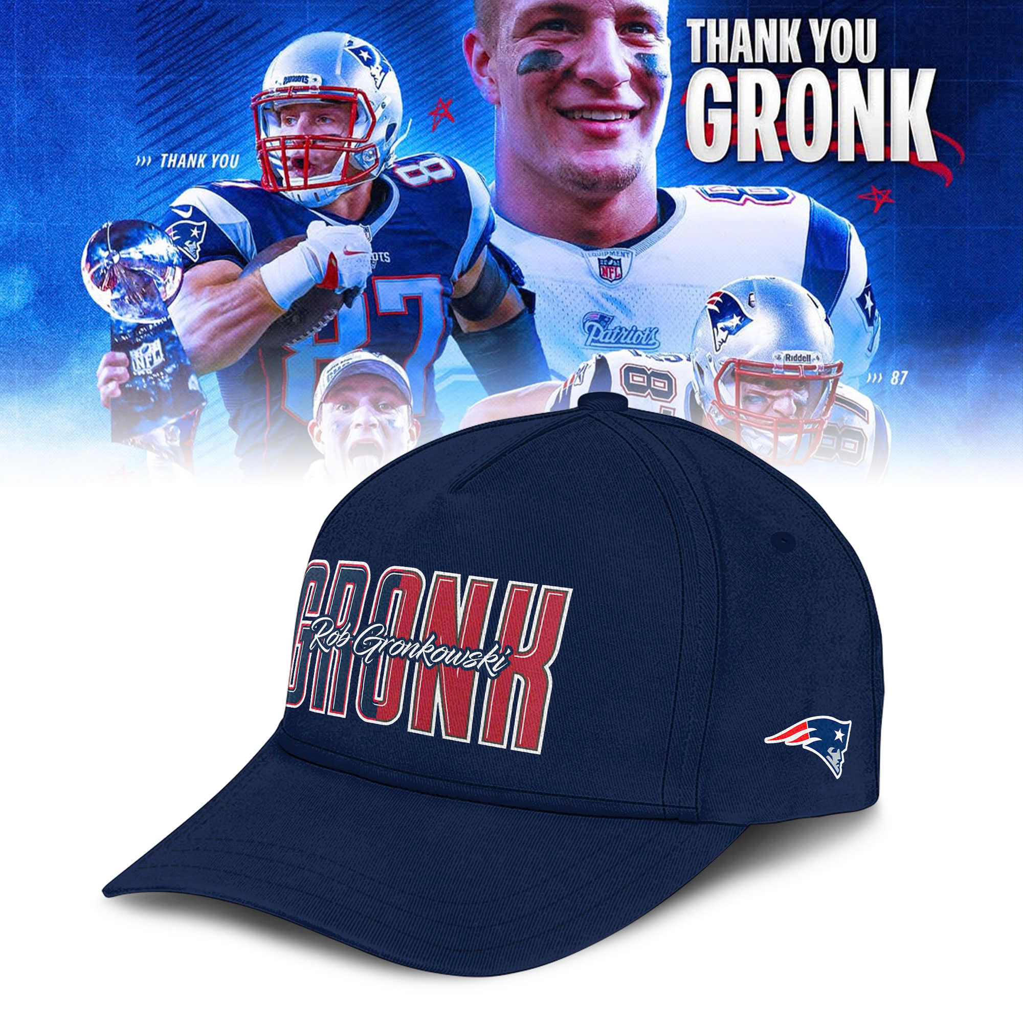 New England Patriots “Thank You Rob Gronkowski” Limited Jersey New England Patriots “Thank You Rob Gronkowski” Limited Jersey
