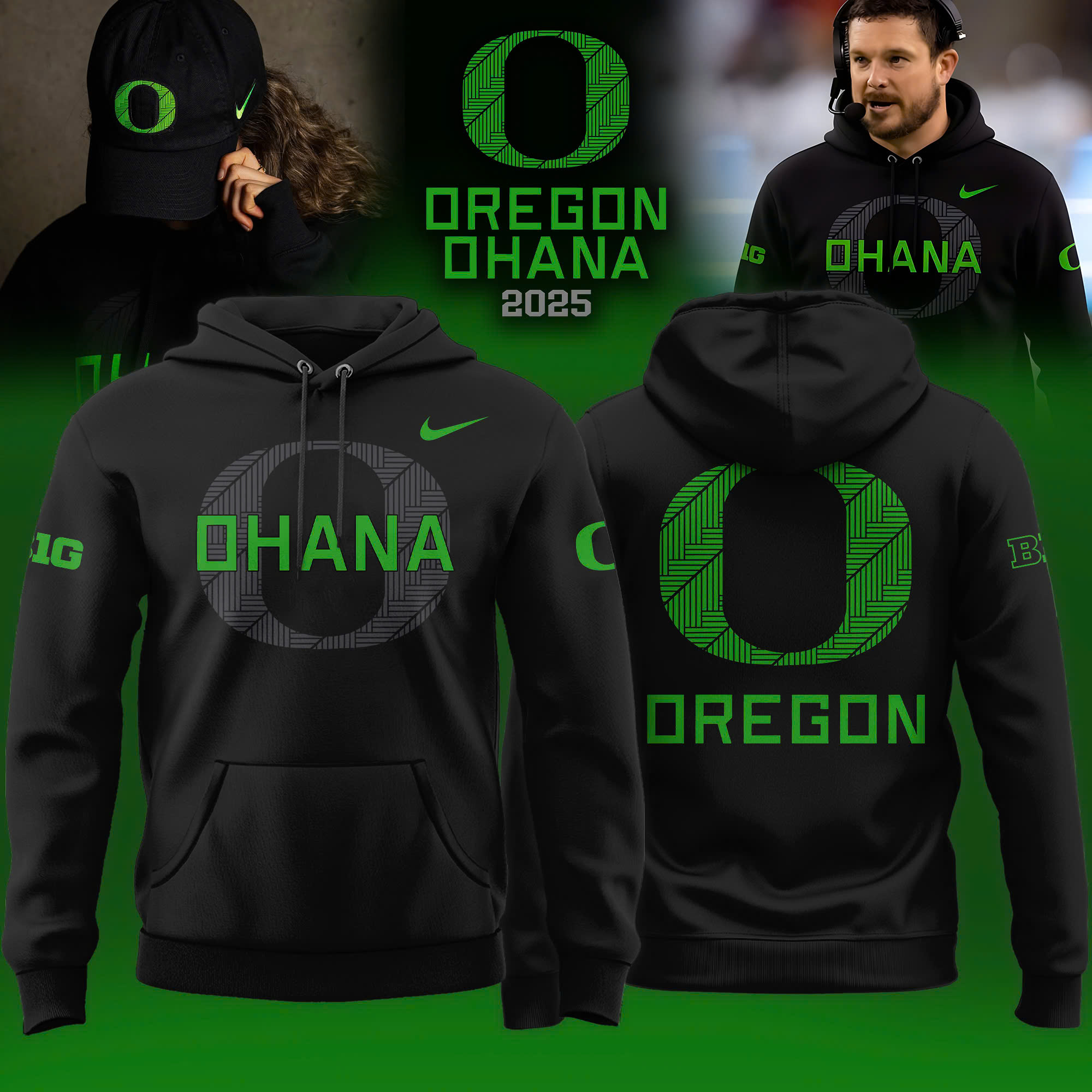 Oregon Ducks x Ohana Limited Editions Hoodie Oregon Ducks x Ohana Limited Editions Hoodie