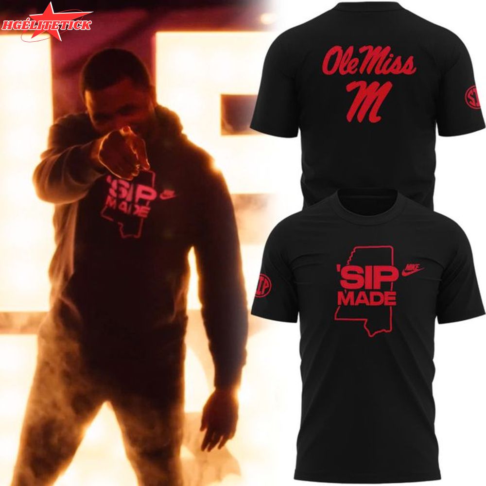 2025 Ole Miss "Sip Made" Black T-Shirt 2025 Ole Miss "Sip Made" Black T-Shirt
