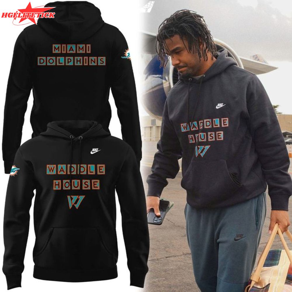 2025 "WADDLE HOUSE" Miami Dolphins Collection Black Hoodie 2025 "WADDLE HOUSE" Miami Dolphins Collection Black Hoodie
