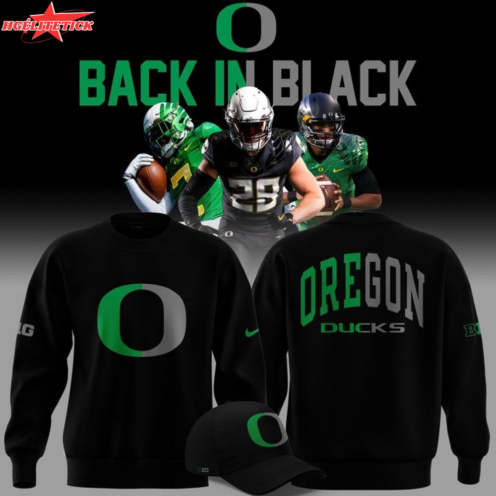 2025 limited edition sweatshirt Oregon Ducks football "Back In Black" for fans 2025 limited edition sweatshirt Oregon Ducks football "Back In Black" for fans