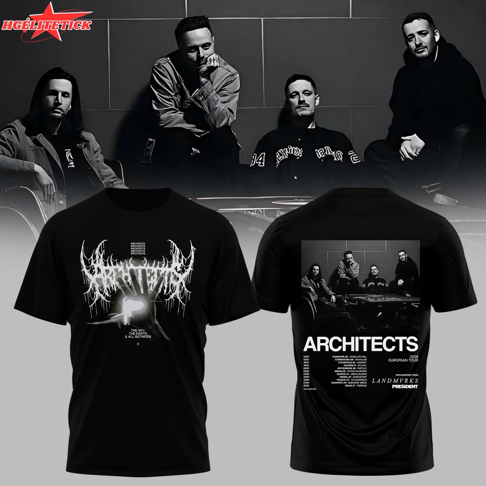 ARCHITECTS — 2026 European Tour Collection Tshirt ARCHITECTS — 2026 European Tour Collection Tshirt
