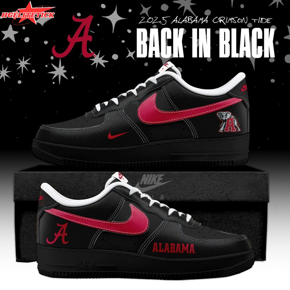Back In Black Alabama Crimson Tide 2025 AF1 Special Edition Back In Black Alabama Crimson Tide 2025 AF1 Special Edition