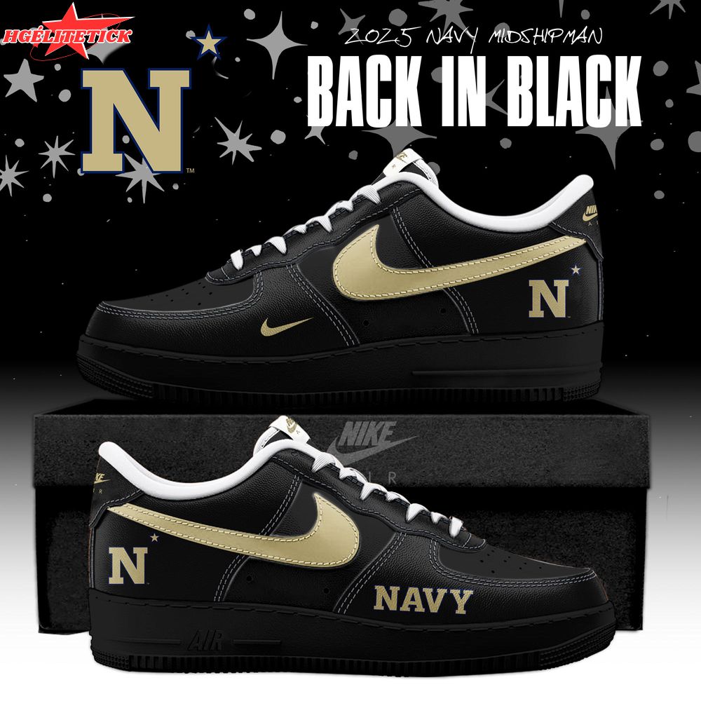 Back In Black Navy Midshipmen 2025 AF1 Special Edition Back In Black Navy Midshipmen 2025 AF1 Special Edition
