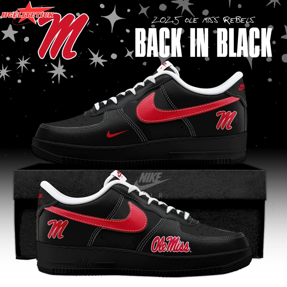 Back In Black Ole Miss Rebels 2025 AF1 Special Edition Back In Black Ole Miss Rebels 2025 AF1 Special Edition