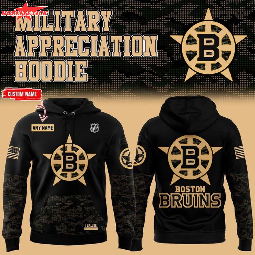 Boston Bruins '' Military Night '' Special Hoodie 2025 Boston Bruins '' Military Night '' Special Hoodie 2025