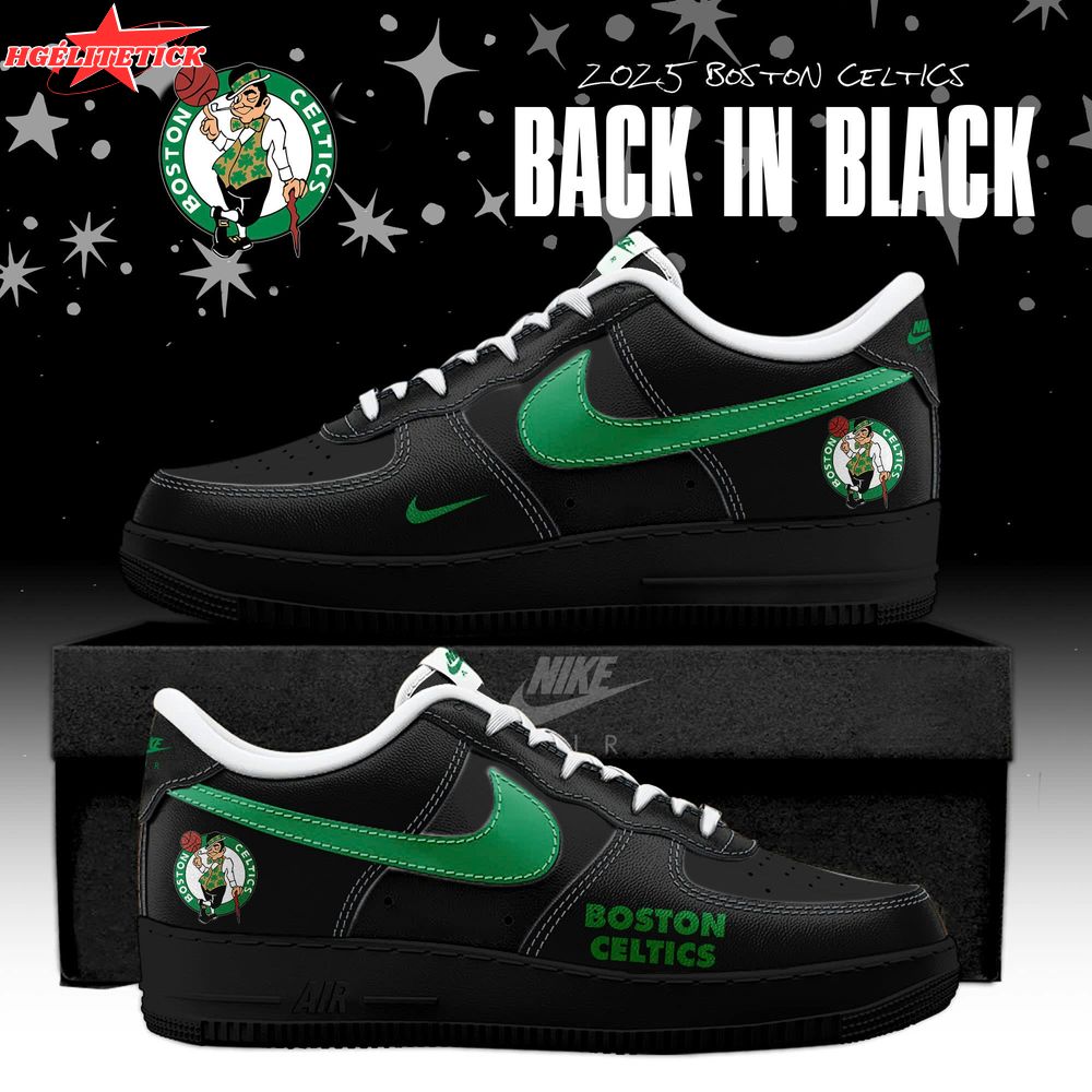 Boston Celtics Back In Black 2025 Special Edition AF1 Sneakers Boston Celtics Back In Black 2025 Special Edition AF1 Sneakers