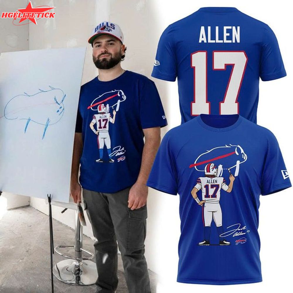 Buffalo Bills '' Josh Allen Paint '' Special T-Shirt 2025 Buffalo Bills '' Josh Allen Paint '' Special T-Shirt 2025