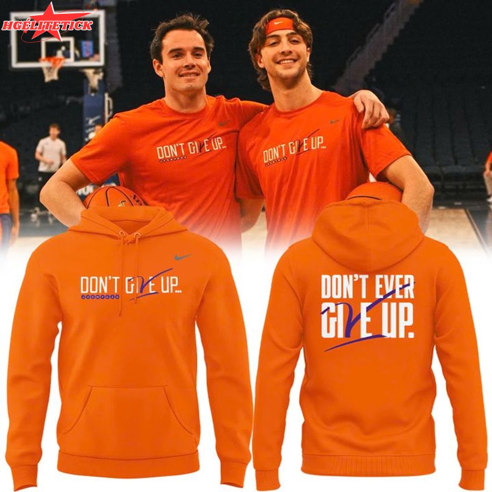 Clemson Basketball “Don’t give up, don’t ever give up” Hoodie. Clemson Basketball “Don’t give up, don’t ever give up” Hoodie.