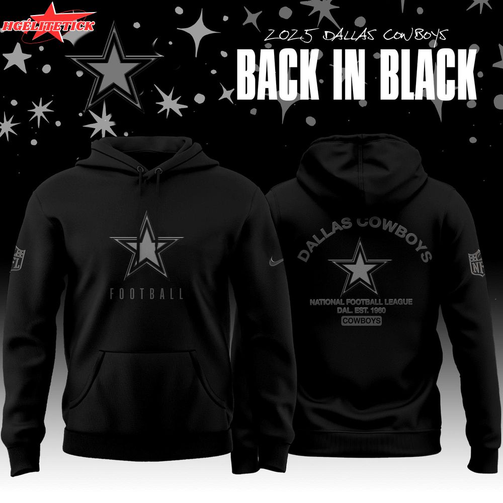 Dallas Cowboys x Back In Black Special Edition Hoodie 2025 Dallas Cowboys x Back In Black Special Edition Hoodie 2025