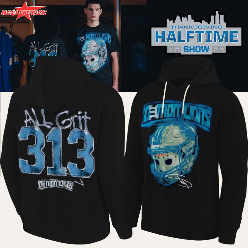 Detroit Lions x Eminem Thanksgiving Halftime Show Black Hoodie - Signature Detroit Lions x Eminem Thanksgiving Halftime Show Black Hoodie - Signature
