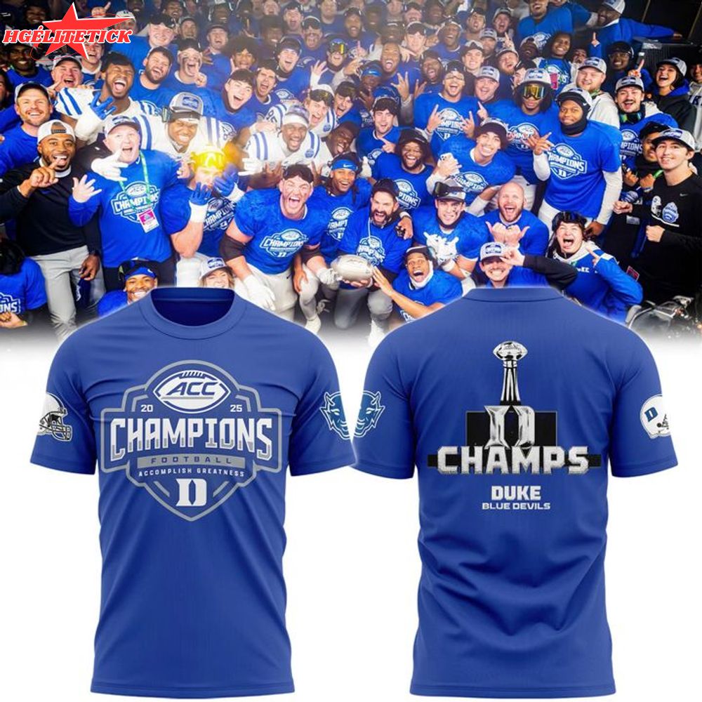 Duke Football 2025 ACC Football Champions T-shirt Duke Football 2025 ACC Football Champions T-shirt