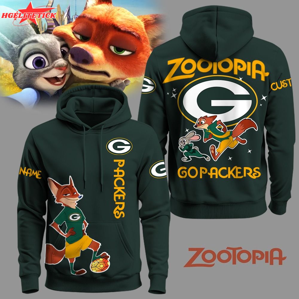 Green Bay Packers Football Zootopia Hoodie 2025 Limited Edition-3D Unisex Hoodie Green Bay Packers Football Zootopia Hoodie 2025 Limited Edition-3D Unisex Hoodie