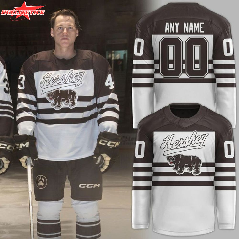 Hershey Bears "Skating Bear" New 2025 Hockey Jersey Hershey Bears "Skating Bear" New 2025 Hockey Jersey