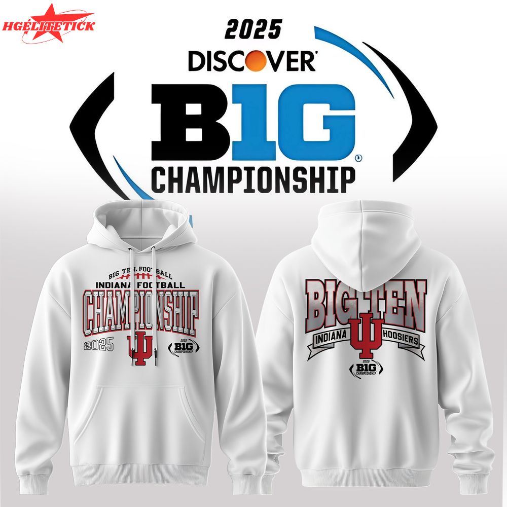Indiana Hoosiers – 2025 Big Ten Champions Hoodie 🔥 Indiana Hoosiers – 2025 Big Ten Champions Hoodie 🔥