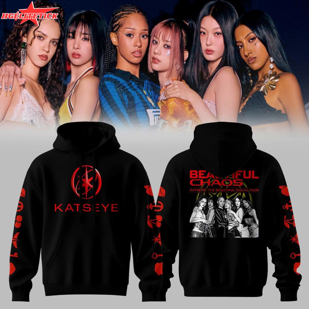 KATSEYE “Beautiful Chaos” Tour Black Hoodie KATSEYE “Beautiful Chaos” Tour Black Hoodie