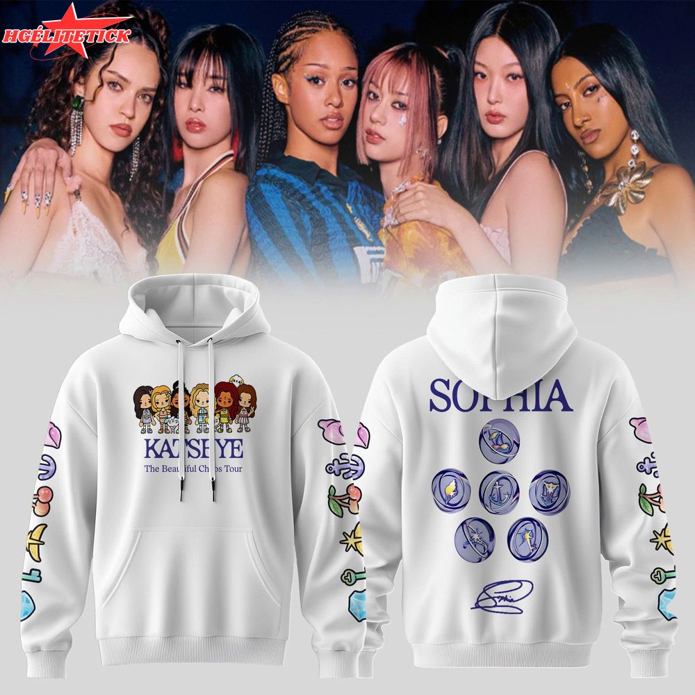 KATSEYE “Beautiful Chaos” Tour White Hoodie KATSEYE “Beautiful Chaos” Tour White Hoodie